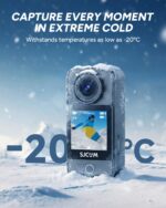 SJCAM C400,Pocket 4K Tiny POV Action Camera,Mini Magnetic Werable Body Camera, Horizon Lock 6-Axis Stabilizer,30M Waterproof, Touch Screen, Built-in Mic for Vlogging,with Helmet Mount Kits,Black - Image 6