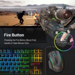Redragon M901 Gaming USB Mouse RGB Backlit MMO 19 Macro Programmable Buttons with Weight Tuning Set, 12400 DPI for Windows PC Computer (Wired, Black) - Image 5