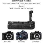 Professional Battery Grip for Canon EOS 70D & 80D DSLR Cameras – Extended Battery Life, Vertical Shooting Controls & Enhanced Ergonomics - Image 4