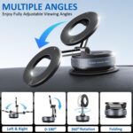 Humble® Vacuum Magnetic Car Phone Holder, 360° Adjustable Ultra-Strong Suction Cup Mount, MagSafe Compatible Phone Holder for Car, Gym, Mirror & Home, Works with All Smartphones – Black (MH07) - Image 3