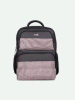 ZOUK Travancore Texture Printed Vegan Leather Brown Pro backpack | Laptop Backpack 15.6 Inch | Large 18.7 L - Image 3