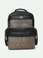 ZOUK Travancore Texture Printed Vegan Leather Brown Pro backpack | Laptop Backpack 15.6 Inch | Large 18.7 L - Image 10
