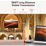 Wireless HDMI Extender (Transmitter & Receiver) 150M/450Ft Long Range, 1080P@60Hz Full HD, 1TX to 1RX, 5.8G Wireless HDMI Plug & Play TV/PC/Monitor/Projector/Movies/Conference. Black. - Image 3