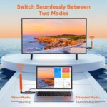 Wireless HDMI Extender (Transmitter & Receiver) 150M/450Ft Long Range, 1080P@60Hz Full HD, 1TX to 1RX, 5.8G Wireless HDMI Plug & Play TV/PC/Monitor/Projector/Movies/Conference. Black. - Image 4