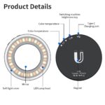 FKU 2025 Magnetic Mini LED Ring Light, Rechargeable Selfie Light for Phone, iPhone, Android, iPad, Laptop for Selfie/Video Conference/Zoom Call/Photography/Makeup/Picture - Image 5