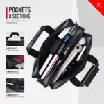 FATMUG Messenger Bag - 15.6" Laptop Office Tech Shoulder & Handbag - Bottom Expandable - Image 5