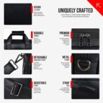 FATMUG Messenger Bag - 15.6" Laptop Office Tech Shoulder & Handbag - Bottom Expandable - Image 6