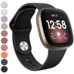 Tobfit Silicone Band for Fitbit Versa 3 4 Fitness Tracker,Soft Sport Strap for Fitbit Sense Fitness Tracker (Watch Not Included), Adjustable Wristband with Metal Buckle for Men Women - Image 3