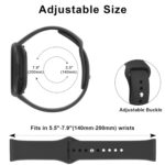 Tobfit Silicone Band for Fitbit Versa 3 4 Fitness Tracker,Soft Sport Strap for Fitbit Sense Fitness Tracker (Watch Not Included), Adjustable Wristband with Metal Buckle for Men Women - Image 5