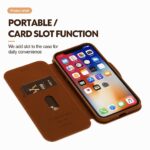 Vegan Leather Wallet Case for Motorola Moto Edge 70 5G, Premium PU Flip Cover with Card Slot, Magnetic Closure, Kickstand, Slim Durable Design, Privacy Protection – Brown - Image 4