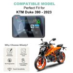 Wisely Premium Screen Guard for KTM Duke 390 Bike 2023 - TFT 5-Inch Display Digital Meter Protector - HD Clear, Full Cover - Easy Installation Kit - Speedometer Accessories - Image 3