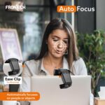 FRONTECH Webcam 2255 - HD 720p, Driverless DSP Chip, 4X Digital Zoom - Crystal Clear Video Calls CMOS Sensor|Built-in Mic| LED Lights, 30 FPS, Plug and Play USB Interface, Auto White Balance - Image 5