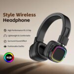 𝓓rumstone (𝟑 𝐘𝐄𝐀𝐑 𝐖𝐀𝐑𝐑𝐀𝐍𝐓𝐘) Over-Ear RGB Gaming Headphones with LED Lighting, Rainbow RGB Effects, Stereo Sound, Soft Ear Cushions & Adjustable Fit - Image 3