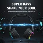 𝓓rumstone (𝟑 𝐘𝐄𝐀𝐑 𝐖𝐀𝐑𝐑𝐀𝐍𝐓𝐘) Over-Ear RGB Gaming Headphones with LED Lighting, Rainbow RGB Effects, Stereo Sound, Soft Ear Cushions & Adjustable Fit - Image 5