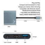 3-in-1 USB Type-C to HDMI Adapter with USB 3.0 & USB Type-C PD Charging Port | 4K HDMI Converter Hub for Laptop, MacBook, Tablet & Other Type-C Devices - Image 5