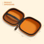Amazon Basics Earphone Carrying Case - Multi Purpose Pocket Storage with Carabiner Hook, Travel Organizer for Earphones, Pen Drives, Memory Card, Cable (Black) - Image 5