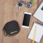 Amazon Basics Earphone Carrying Case - Multi Purpose Pocket Storage with Carabiner Hook, Travel Organizer for Earphones, Pen Drives, Memory Card, Cable (Black) - Image 6