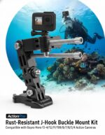 Action Pro 4-Way Adjustable Base Front Chin Mount for Full Face Helmet Compatible with GoPro Hero 13/12/11/10/9/8/7/6/5/4/3+/3, DJI Osmo Action, Insta360, SJCAM & YI Action Cameras - Image 7