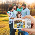 5K 80MP Dual Screen Digital Camera with Autofocus, 18X Digital Zoom & LED Flash for Photography, Compact Vlogging Camera for Travel and Selfies (White) - Image 6