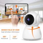 JK Vision V380 WI-FI Full HD 1080P Wireless 360° Rotate IP CCTV Smart Security Camera with Microphone Watch Live Streaming Night Vision Function Motion Sensor Alarm Detector 2 Way Audio - Image 5