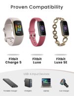 Sinoacc Charger for Fitbit Charge 6/5/Luxe Smartwatch - 3.3Ft USB Magnetic Wireless Fast Charging Cable Cord for Fitness & Health Tracker - Image 3