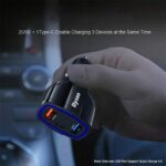 Dyazo 3 Port 36 W Fast USB Car Charger Qc Charging Compatible for Qualcomm 3.0 iPhone 11/12 / Max/Mini, Samsung Galaxy, Pixel, Vivo, Oppo, Mi & All Mobile Phone (Black) - Image 3