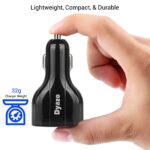 Dyazo 3 Port 36 W Fast USB Car Charger Qc Charging Compatible for Qualcomm 3.0 iPhone 11/12 / Max/Mini, Samsung Galaxy, Pixel, Vivo, Oppo, Mi & All Mobile Phone (Black) - Image 5