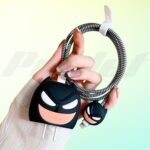 Prolet Cartoon Silicone Case for iPhone 18W & 20W Charger & Lightning Cable Protector | Fun 3D Cartoon Design | Charger Not Included | Bat-Man Black - Image 3