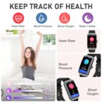 Fitness Tracker with 24/7 Heart Rate, Blood Pressure, Step Tracker, Calorie Tracking, Fitness Watch Waterproof Activity Tracker with Sleep Tracker for Women Men, Black - Image 3
