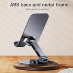 Adjustable Cell Phone Stand,360 Rotating Foldable Desktop Cellphone Stand with Anti-Slip Base Portable Phone Holder for iPhone 16 15 14 13 Pro Max, All Smart Phones, iPad - Image 4