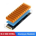 Aluminum Heat Sinks for M.2 SSD Heatsink Cooling Radiator, PCIE M.2 SSD Cooling Fin for Laptop Computer Silicone Heat Dissipation Pads + Accessories Included,Pack-of-1,Golden - Image 3