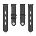 iCare Silicone Replacement Strap Compatible with Xiaomi Redmi M8 Pro / M9 Pro | Soft Sport Wristband | Adjustable, Sweat-Resistant | Modern Sporty Design Fitness Tracker Watch Band (Black) - Image 4