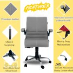 NEWTURN® Maxson Mid Back Adjustable Handle Cushion revolving Chair for Home/Office/Work/Computer/Corporates/WFH/Gaming with 2 Yrs Parts repl. wrty(pre_asmbld) (Executive, Grey) - Image 4