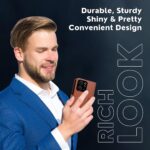 AIBEX ® Compatible for Motorola Egde 70 Fusion 5G Flip Cover Leather Finish | Inside TPU with Card Pockets | Wallet Stand | Complete Protection Flip Case Brown - Image 5