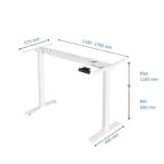 ErgoYou Electric Height Adjustable Standing Desk - Dual Motor 2 Stage - 125 Kg Max Weight Capacity - E9 Series - Ergonomic Sit Stand Computer Desk - Maple - 47 x 23.5 Inches - Image 3