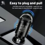 Mini Design Pull Ring Car Charger High-Speed USB-C Car Charger Adapter Charge Multiple Devices 5''L X 2''W Fast Charging Dual Port Compatible All Smartphone Tablets & Laptops - Image 7