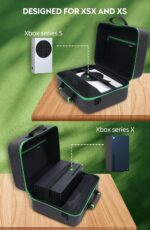 2-in-1 Carrying Case for Xbox Series X/S, Travel Storage Bag for Xbox Series S Console, Controllers, and Accessories During Travel. Hard Shell Case Compatible for Wireless Controllers, Cables - Image 3