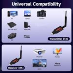BLACK CROWN HDMI Wireless 100 Meter Range Transmitter and Receiver, 1080P Wireless HDMI Extender Adapter for Streaming Video/Audio from Laptop/PC to TV/Projector/Monitor (100M Extender) - Image 7