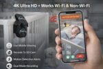 4K Mini WiFi Security Camera | Button Style Indoor Camera | Works with & Without WiFi | Motion Detection | SD Card Support up to 128GB | Mobile App View - Image 3
