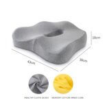 Seat Cushion for Office Chair Memory Foam Non-Slip Cushion Back, Relief Chair Pad, Butt Pillow for Office Chair, Car, Computer Desk(Grey, Seat Cusion) - Image 3