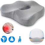 Seat Cushion for Office Chair Memory Foam Non-Slip Cushion Back, Relief Chair Pad, Butt Pillow for Office Chair, Car, Computer Desk(Grey, Seat Cusion) - Image 4