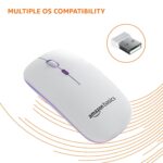 amazon basics Rechargeable Wireless Mouse with RGB LED Backlit 1600 DPI Ergonomic Mouse for Laptop, PC - Image 4