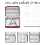 Aavjo Electronics Cosmetics Travel Organizer, Portable Bag for Accessories like Cables, Gadget Storage, Power Bank, Phone Charger, Universal Cable Storage Bag for Office and Home (Red) - Image 4