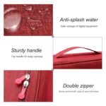 Aavjo Electronics Cosmetics Travel Organizer, Portable Bag for Accessories like Cables, Gadget Storage, Power Bank, Phone Charger, Universal Cable Storage Bag for Office and Home (Red) - Image 6