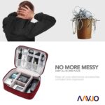 Aavjo Electronics Cosmetics Travel Organizer, Portable Bag for Accessories like Cables, Gadget Storage, Power Bank, Phone Charger, Universal Cable Storage Bag for Office and Home (Red) - Image 7