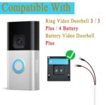 5W Solar Panel Charger Compatible with Ring Video Doorbell 3/3 Plus /4 Battery, Battery Video Doorbell Plus, IP65 Waterproof, 360° Adjustable Mount,10ft Charging Cable, - Image 3