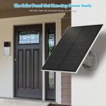 5W Solar Panel Charger Compatible with Ring Video Doorbell 3/3 Plus /4 Battery, Battery Video Doorbell Plus, IP65 Waterproof, 360° Adjustable Mount,10ft Charging Cable, - Image 4