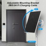 5W Solar Panel Charger Compatible with Ring Video Doorbell 3/3 Plus /4 Battery, Battery Video Doorbell Plus, IP65 Waterproof, 360° Adjustable Mount,10ft Charging Cable, - Image 7