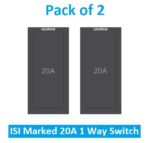 SAURAN Electrical Switch, Basic Home Power Control 20A 1 Way Black Switch Modular (2) - Image 3