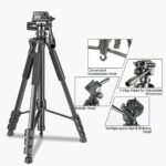 Syskonics 70” Aluminium Camera Tripod with Travel Bag and Phone Holder |Operating Height: 70 inch | Maximum Load Capacity up to 8kg | Compatible with All Cameras, Cell Phones, Projector, Webcam - Image 3